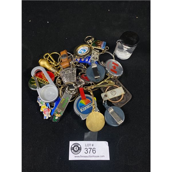 Collection of Miscellaneous Key Chains and Tie Bars