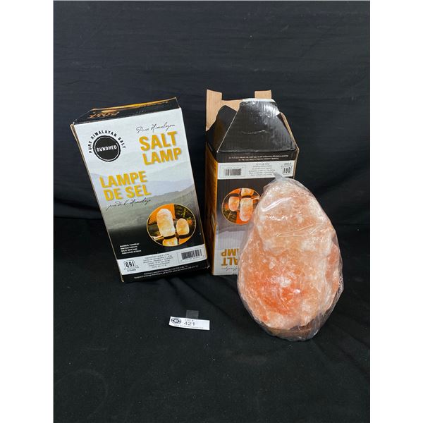 2 Light up Salt Lamps in Original Boxes