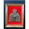 Image 2 : RCMP Lot. Large Framed Wall Emblem,Musical Ride Framed Print, & Brush and Mirror( NO Glass) As Found