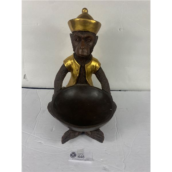 Decorative 13" Tall Monkey Bowl