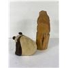 Image 2 : Folk Art Hand Carved 7.5" Tall Beaver and a Panda Bear