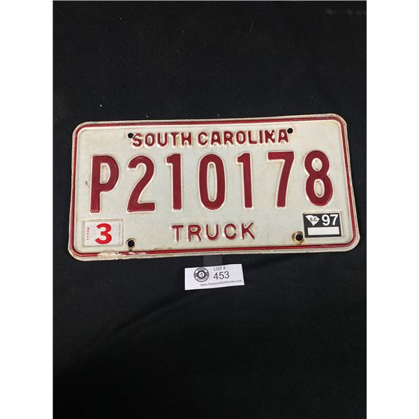 South Carolina Truck License Plate