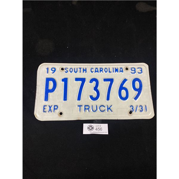 Vintage South Carolina Truck License Plate