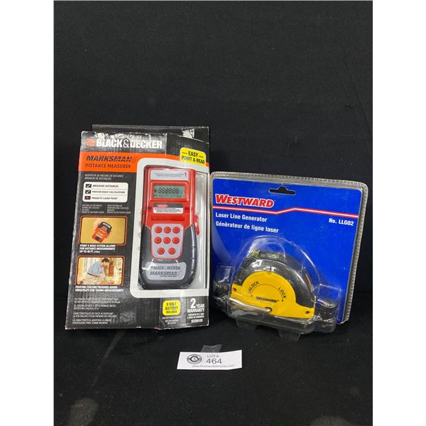 Black and Decker Distance Measurer and Laser Line Generator Still Sealed in Packages