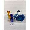 Image 1 : Nice Glass Décor Lot of Cats and Swan