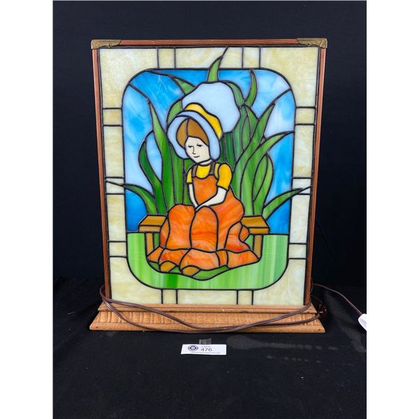 Nice 18.5" Tall Light Up Stained Plexi Glass