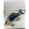 Image 2 : 17" Tall Embosed Copper Umbrella Stand and Glass Fish Tray