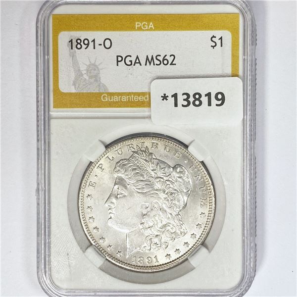 1891-O Morgan Silver Dollar PGA MS62