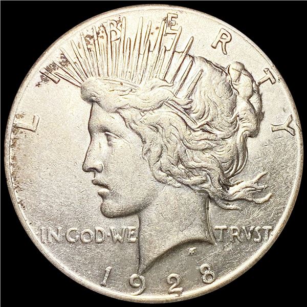 1928 Silver Peace Dollar NEARLY UNCIRCULATED