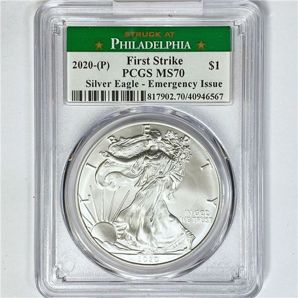 2020-(P) ASE PCGS MS70 1st Strike Emergency Iss.