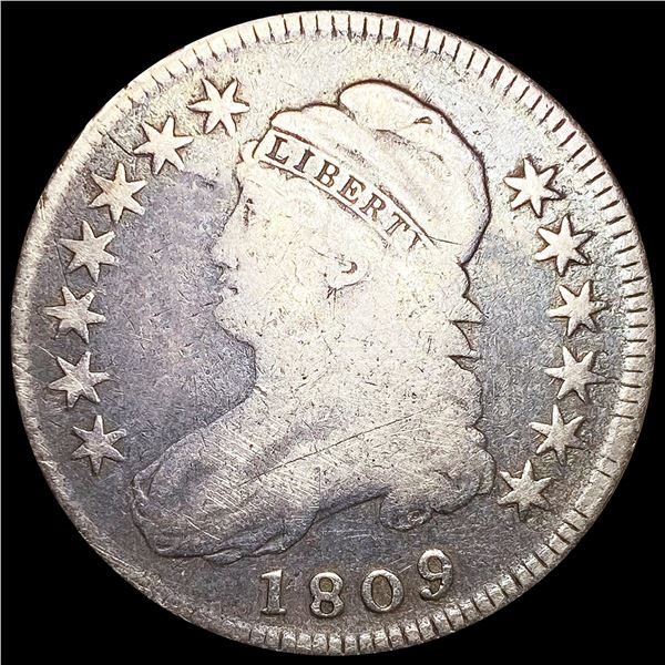 1809 Capped Bust Half Dollar NICELY CIRCULATED