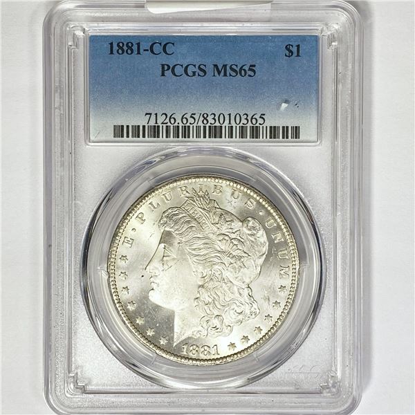 1881-CC Morgan Silver Dollar PCGS MS65