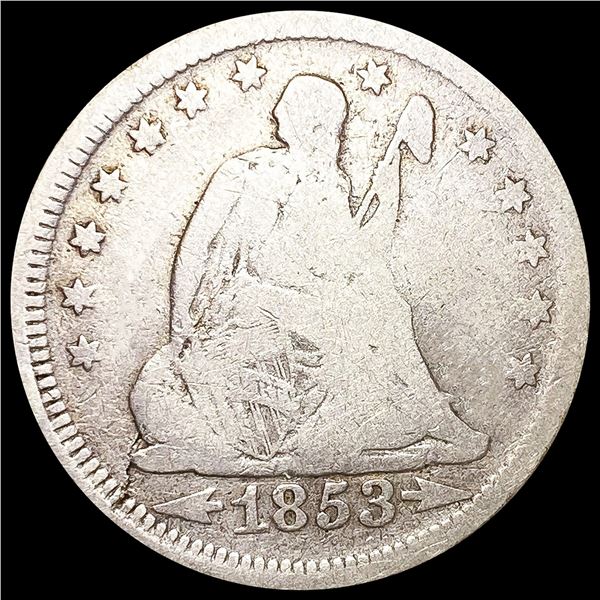 1853 Arws & Rays Seated Liberty Quarter NICE CIRC