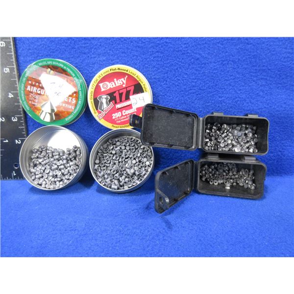 177 Cal. Pellets - 4 Tins Approx. 1/4 to 1/2 Full