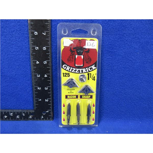 NEW - Grizztrick 125 1 1/4" Solingen SS Blades - 1 Pack