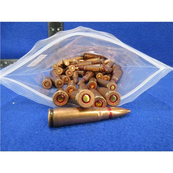 7.62X39 Factory Cartridges - Bag of 65 with 2 Stripper Clips