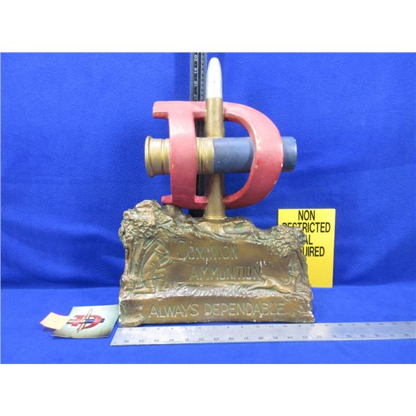 DOMINION AMMUNITION Bent 'D' Vintage Store Display