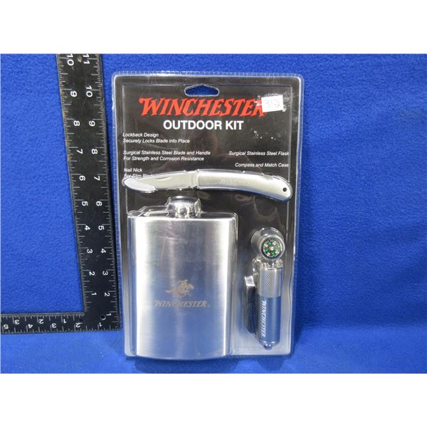 NEW - Winchester Outdoor Kit - Knife, Flask, Compass