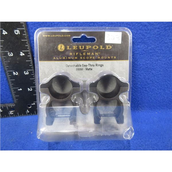 NEW - Leupold 1" Detachable See-Thru Scope Rings #55880