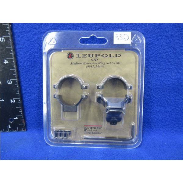 NEW - Leupold STD 1" Medium Extension Ring Set (.770)