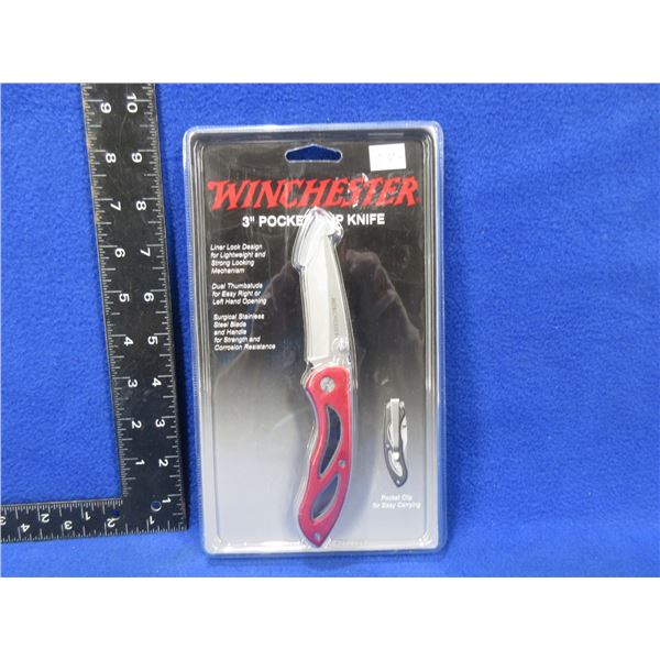 NEW - Winchester 3" Locking Folding Pocket Clip Knife