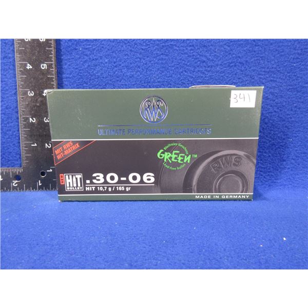 30-06 165gr RWS Hit Bullet Cartridges - Sealed box of 20