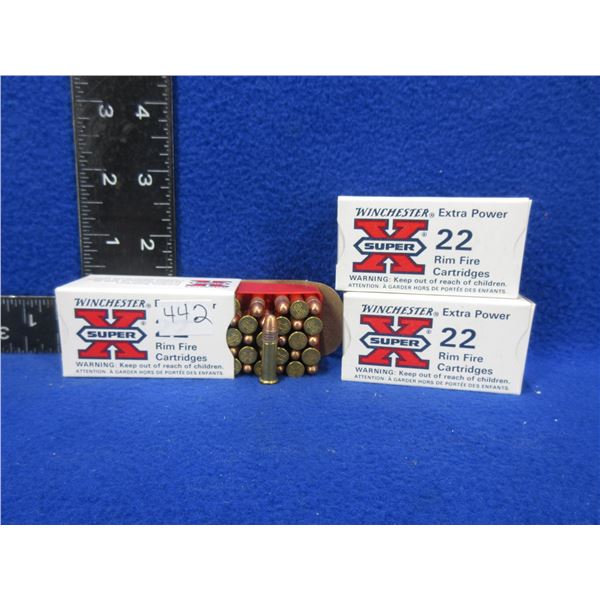 22 LR 40gr Winchester SuperX Cartridges - 3 Boxes of 50