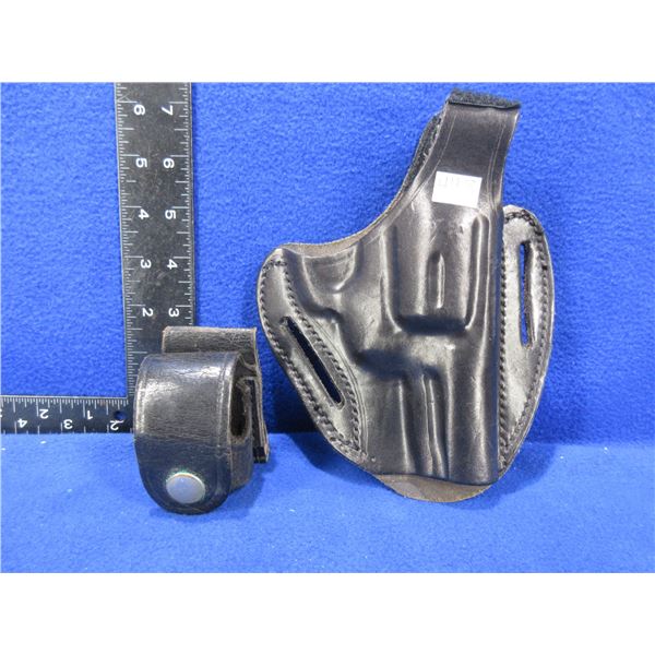 Leather Revolver Holster and Single Speedloader Case