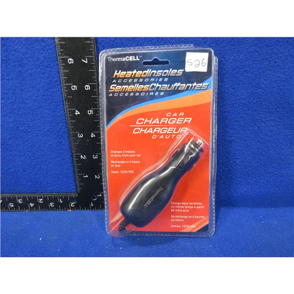 NEW - ThermaCell Heated Insoles Car Charger