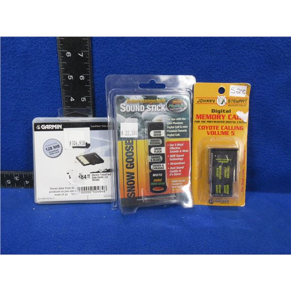 3 Digital Data Cards - Coyote Calling, Snow Geese, 128 MB