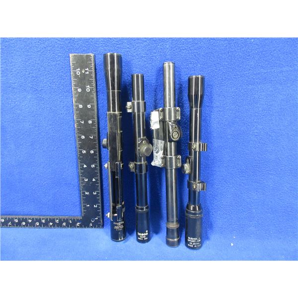 4 Rifle Scopes - Bushnell, Weaver B4, Nikko Stirling, Tasco