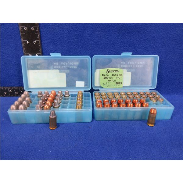 45 ACP Reloads - Box of 30, Box of 15 + 22 Brass