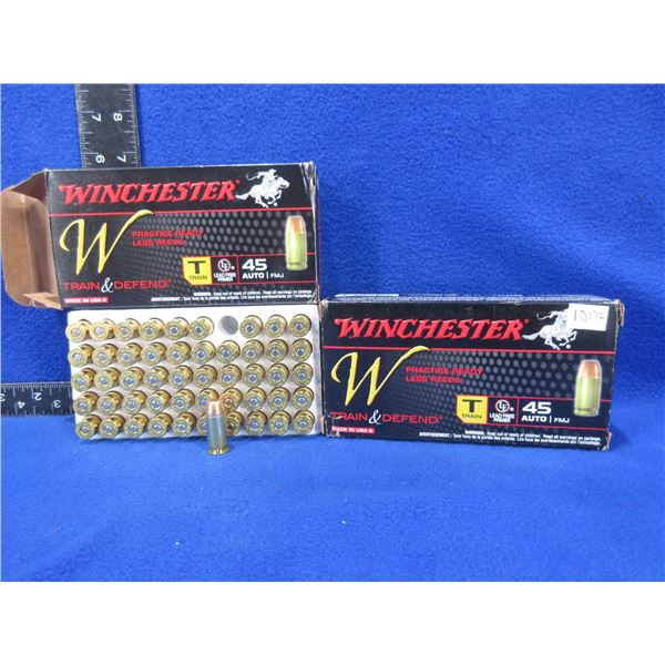45 Auto 230gr FMJ Winchester Train & Defend Cartridges