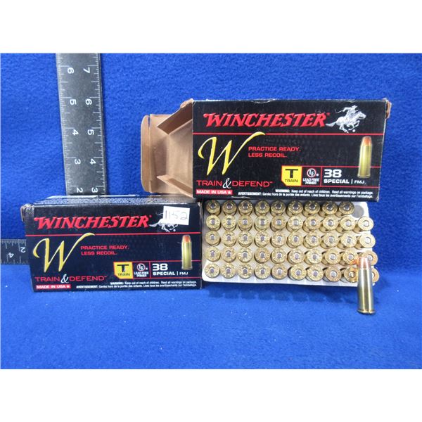 38 Spl 130gr FMJ Winchester Train & Defend Cartridges
