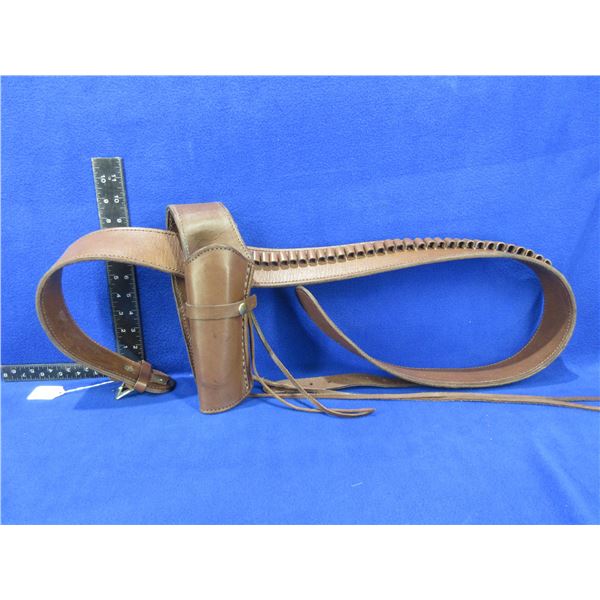 Leather Belt and Holster for 38 Spl - Left Handed 50"