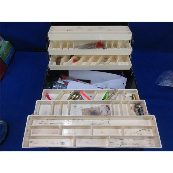 Old Pal Tackle Box with Lures, Weights Etc.