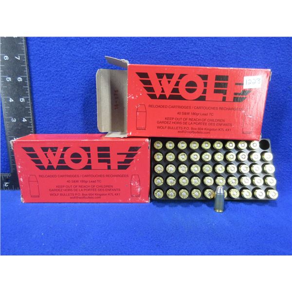 40 S&W 180gr Lead TC Factory Reloads by Wolf
