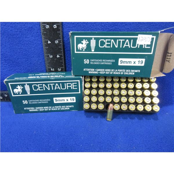 9MMX19 Centaure Factory Reloads - 2 Boxes of 50