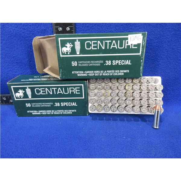 38 Spl Centaure Factory Reloads - 2 Boxes of 50