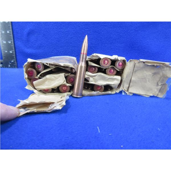 7.62X54R FMJ Cartridges - 2 Packs of Approx. 17