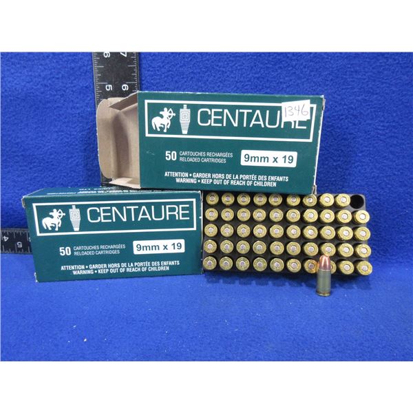 9MMX19 Centaure Factory Reloads - 2 Boxes of 50