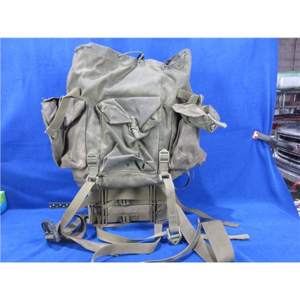 Canvas Military Backpack Used