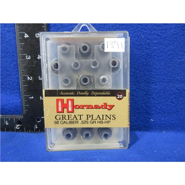 58 Cal. .525 GR HB-HP Hornady Great Plains Bullets