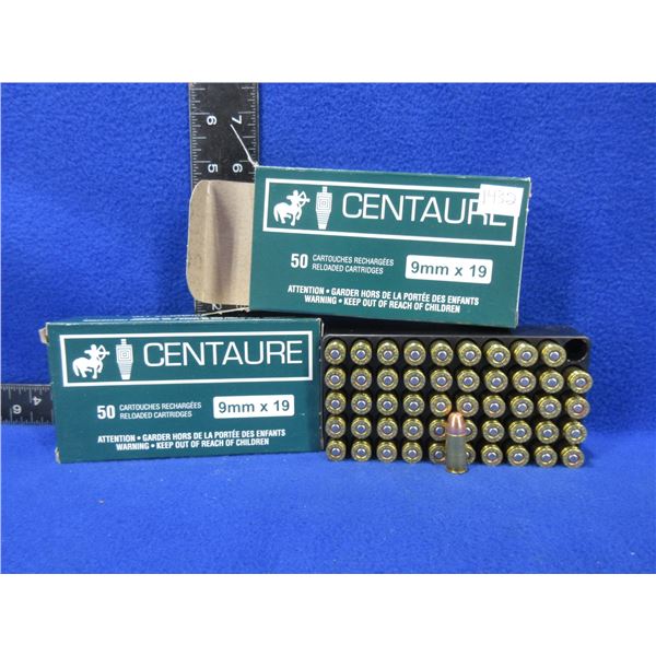 9MMX19 Centaure Factory Reloads - 2 Boxes of 50