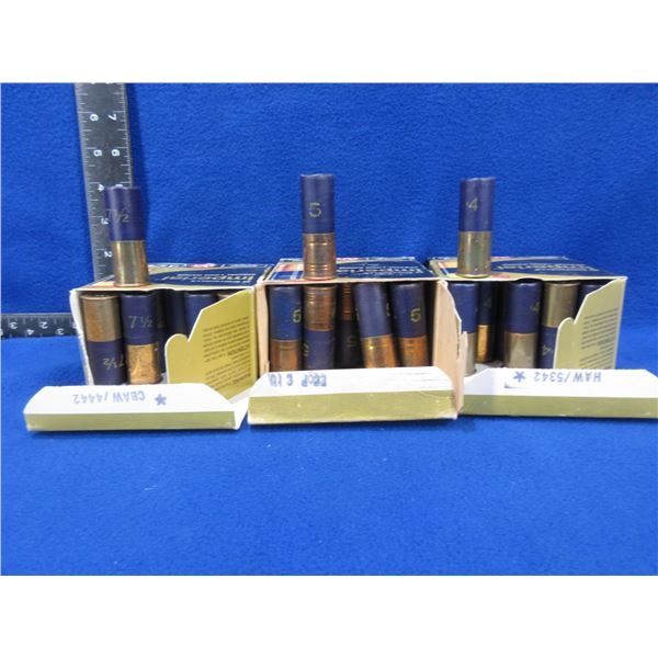 12 Ga 2 3/4" Imperial Shotshells - 3 Boxes of 25
