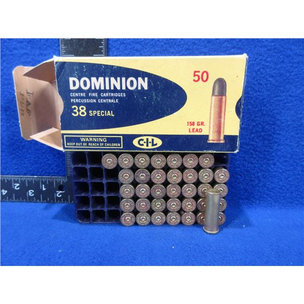 Collector Brass/Box - 38 Spl Dominion Unprimed - Box of 36