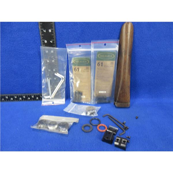 Lot of Misc. Gun Parts - Forearm, Bases, Screws