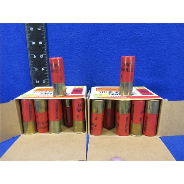 12 Ga. 2 3/4" 2 Shot Winchester Shotshells - 2 Boxes of 20