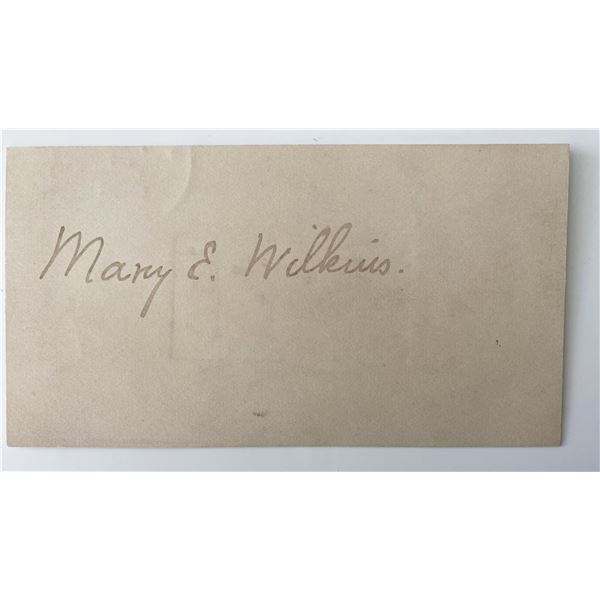 Author Mary E. Wilkins original signature