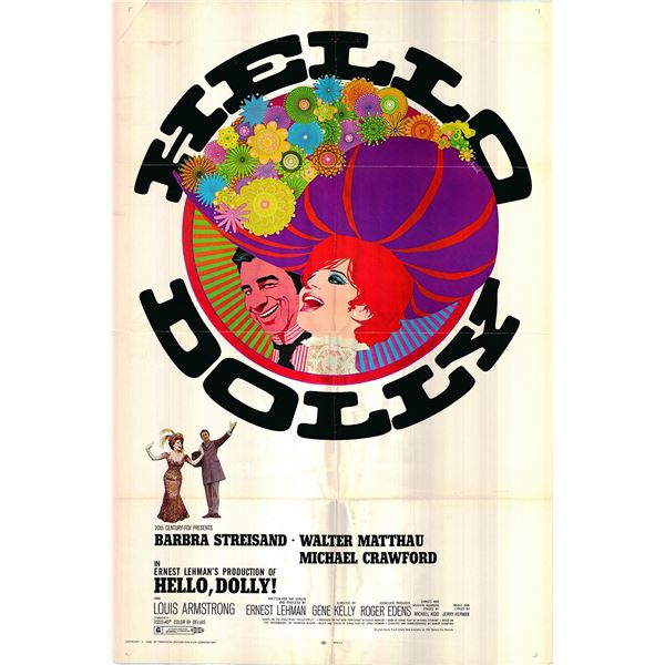 Hello, Dolly! Original 1969 Vintage One Sheet Poster